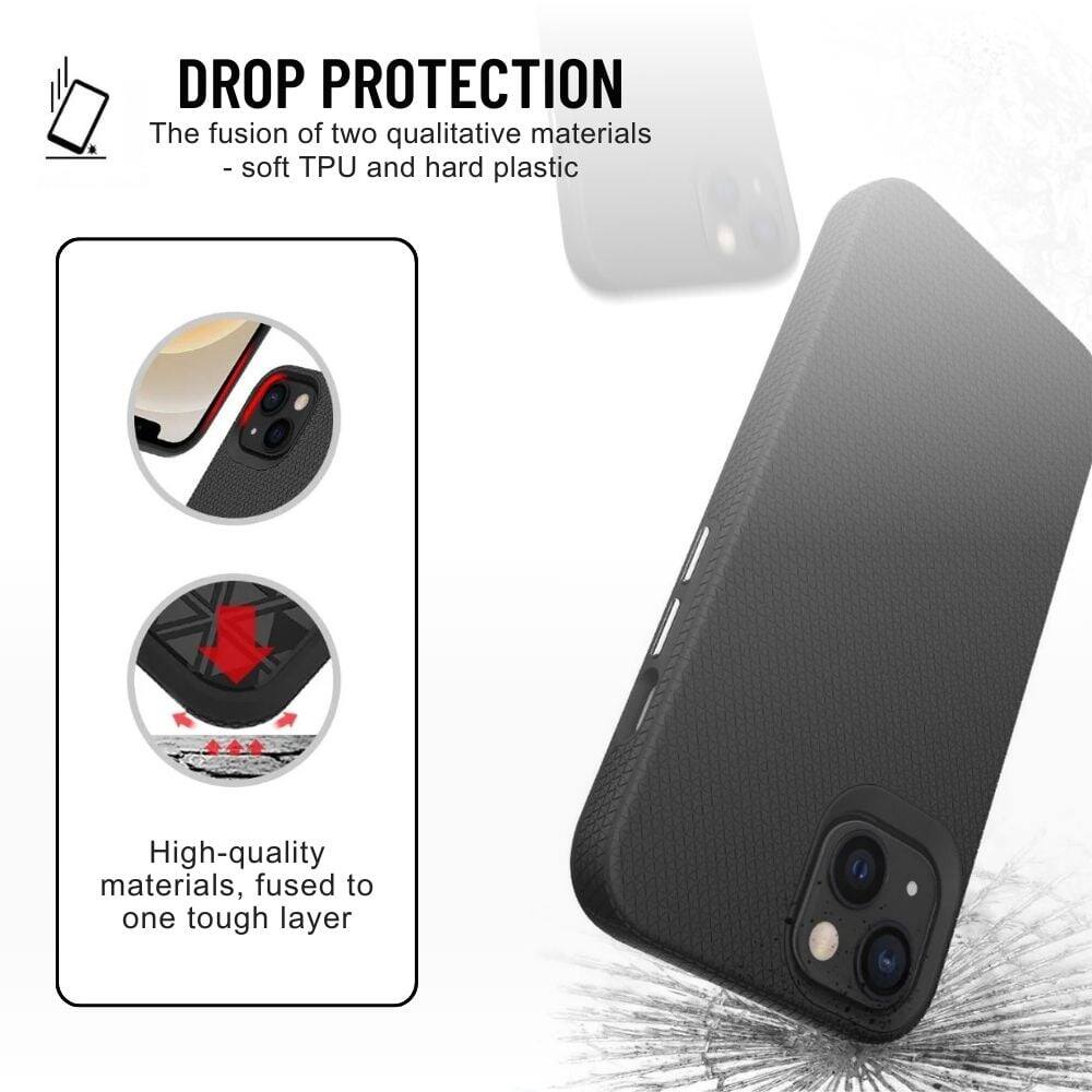 DROP PROTECTION
The fusion of two qualitative materials - soft TPU and hard plastic
High-quality materials, fused to one tough layer