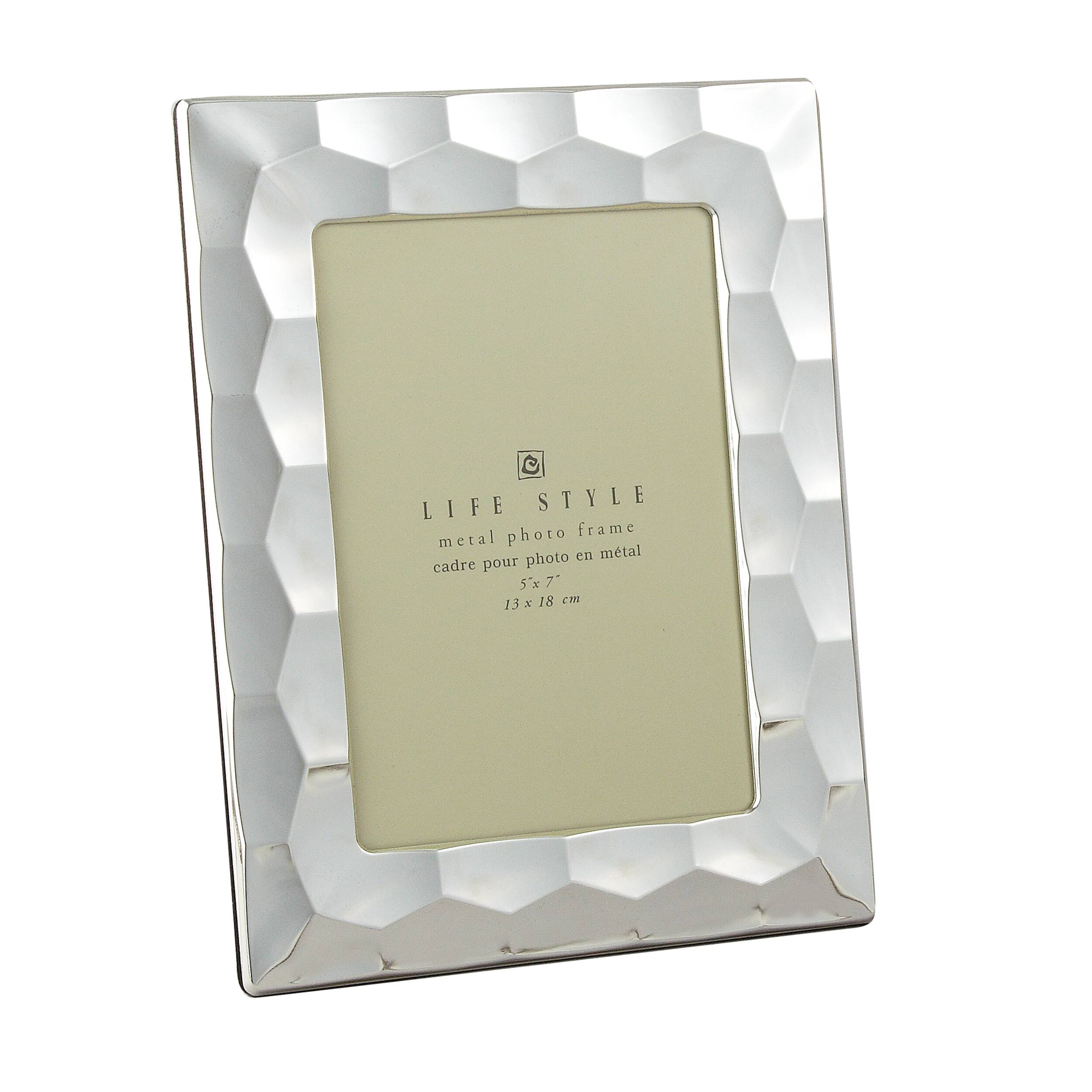 Jiallo - Plated 5x7" Frame, Prism Border - Silver