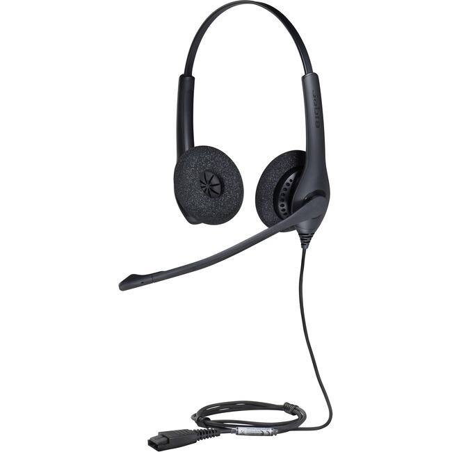 Front. Jabra - Jabra BIZ 1500 Headset - Stereo - Quick Disconnect - Wired - 150 Ohm - 20 Hz to 4.50 kHz - Over-the-head - Binaural - Red.