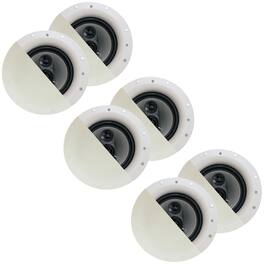 Acoustic Audio by Goldwood - CSic84 Frameless in Ceiling 8" Speaker 3 Pair Pack 3 Way Home Theater Speakers - Paintable White