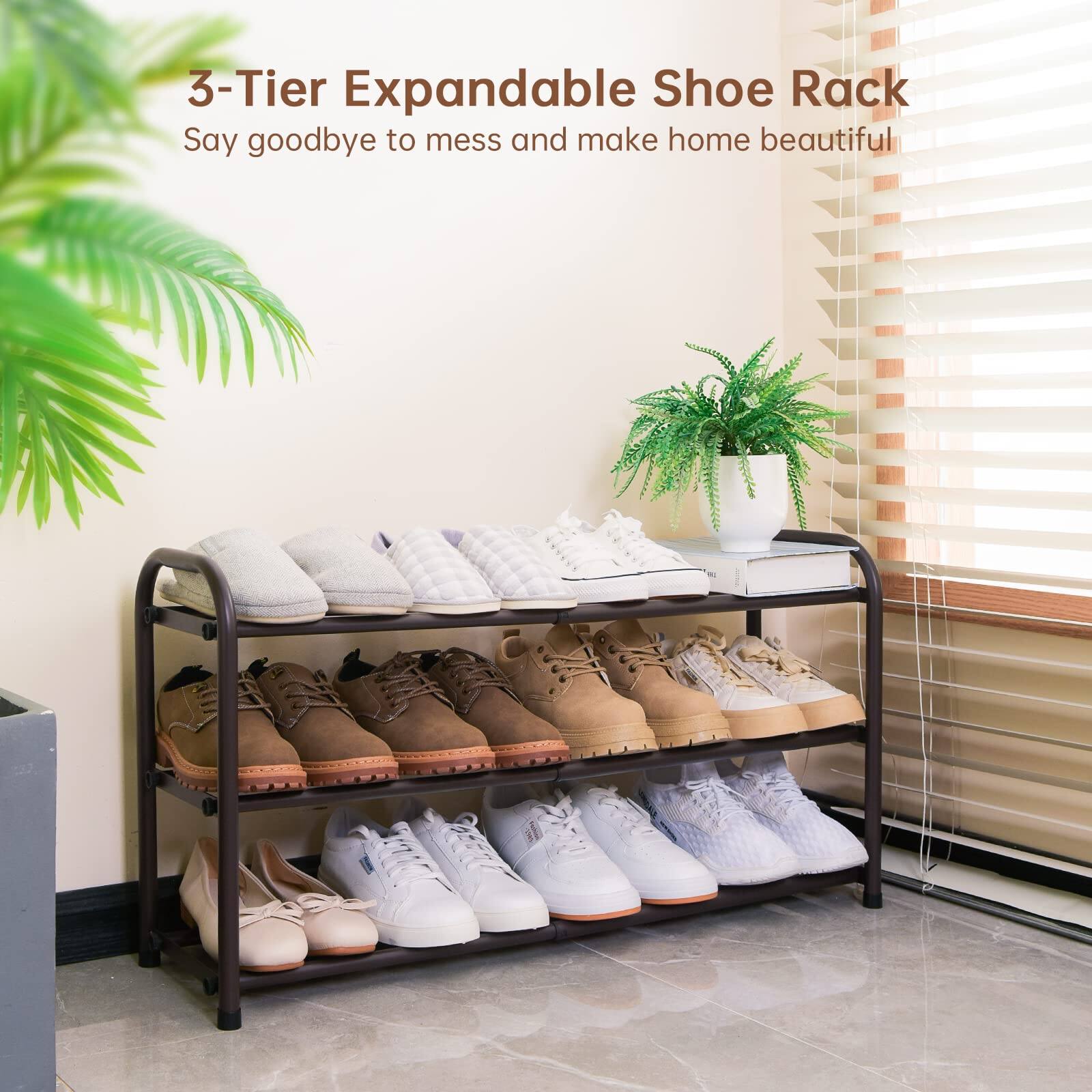 3-Tier Expandable Shoe Rack  
Say goodbye to mess and make home beautiful