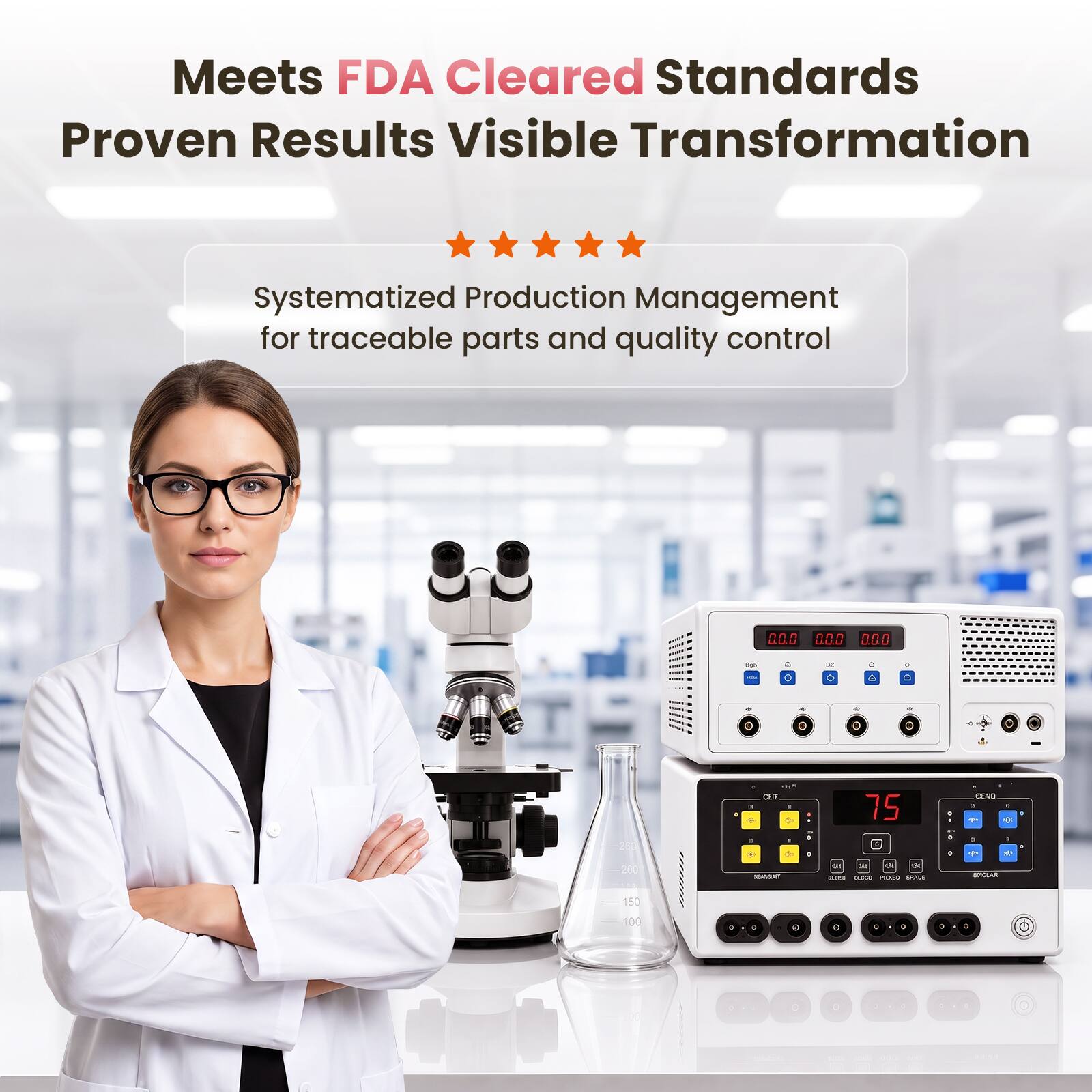 Meets FDA Cleared Standards  
Proven Results Visible Transformation  

Systematized Production Management for traceable parts and quality control  

000 0.0 0.00  
800  
C  
x  
D A  
-  
4  
0  
0  
0  
230 200  

M CLIT 6 THOWADE  
1 .  
75 k: 9. de a.ona BLOOD PLOGO BRALE  
- 1 -  
CENG , A - SPOLAR  
- 1  
150  
100  
-  
0  
0  
9  
:  
0  
0  
2  
0