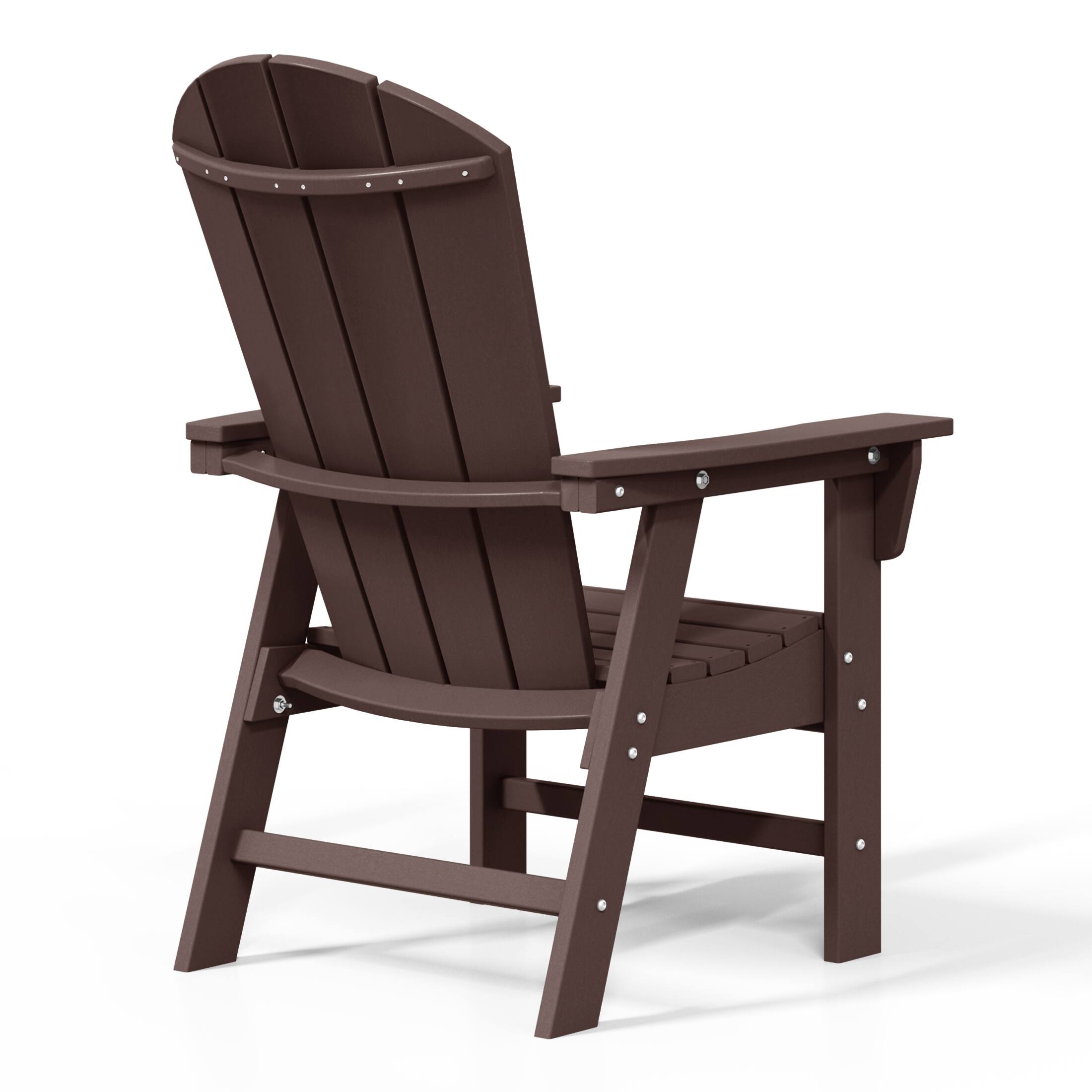 Alt View 2. WestinTrends - WestinTrends Malibu 7 Piece Outdoor Patio Dining Table and Adirondack Armchair Set - Dark Brown.