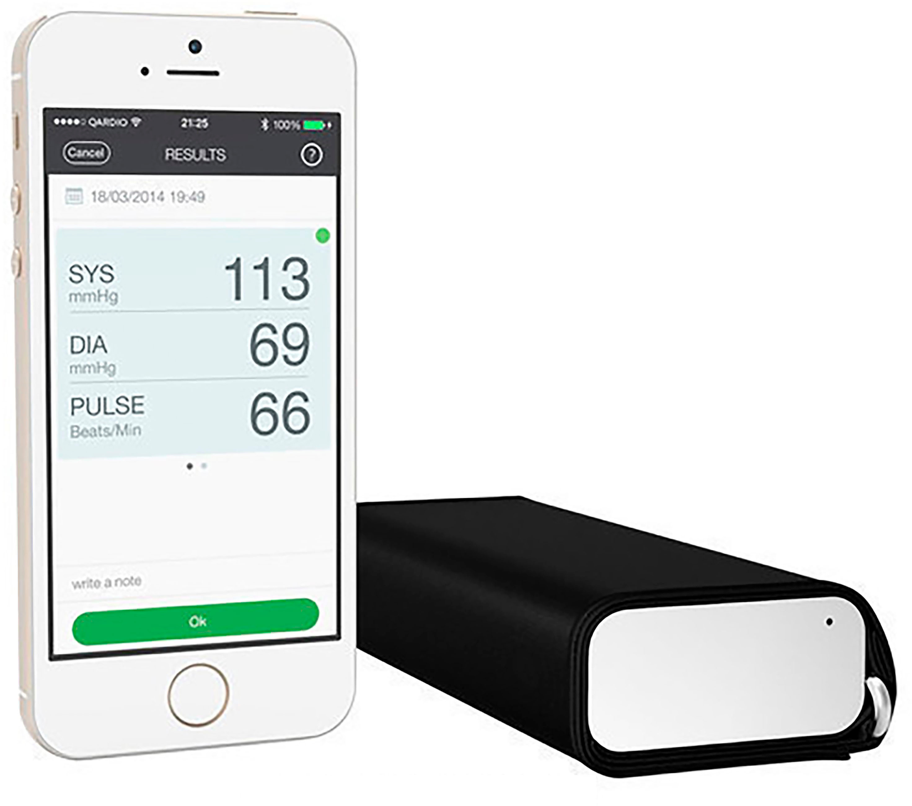 tunde Putere La început  Qardio Arm Wireless Smart Blood Pressure Monitor White A100QI - Best Buy