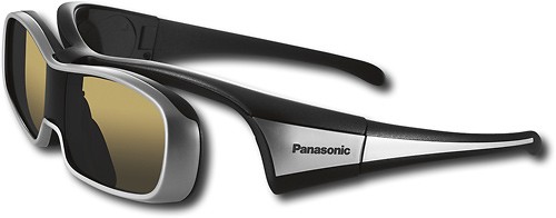 Panasonic TY-EW3D10 Full HD 3D Glasses for Panasonic 3D HDTVs w/ Case Lot Of 2