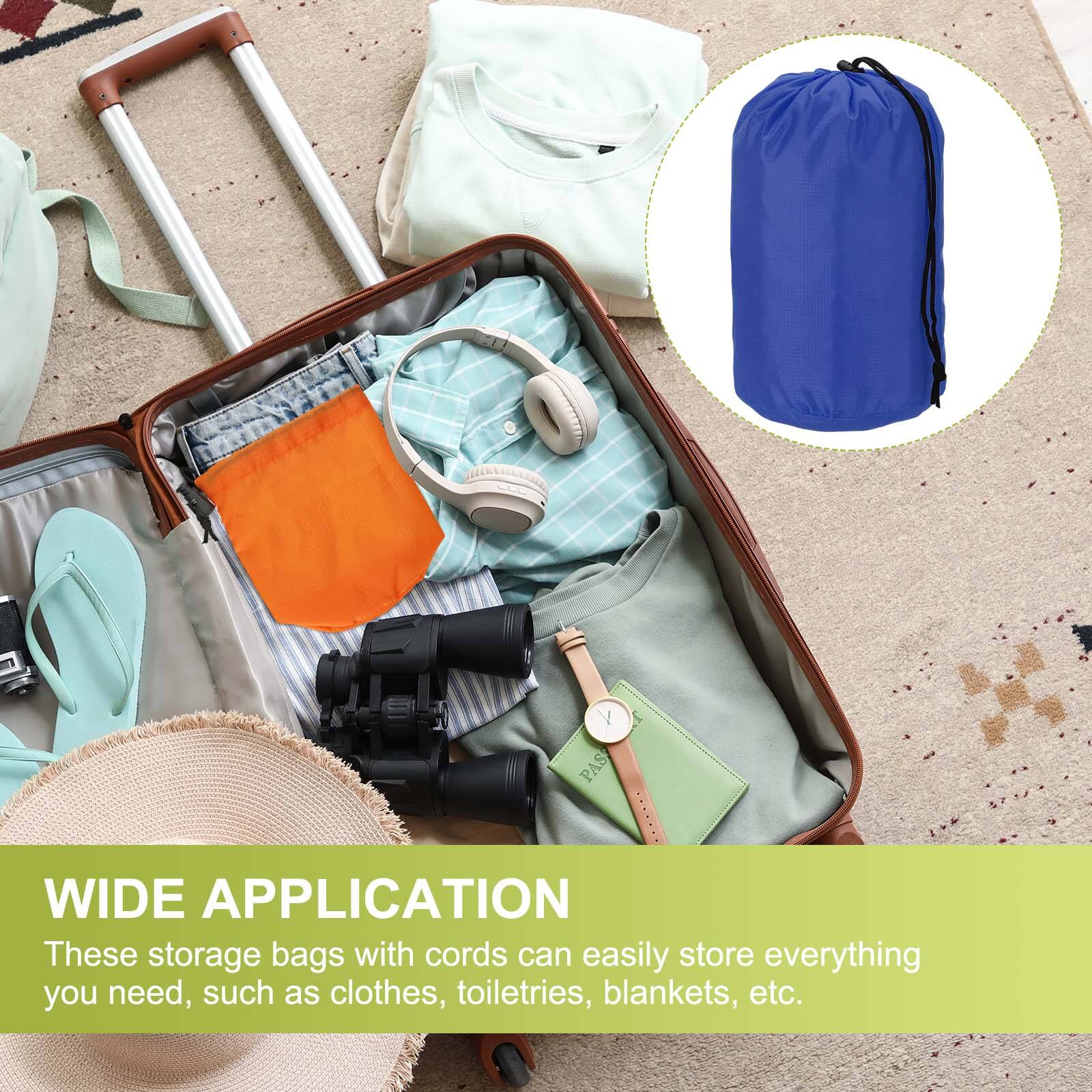 WIDE APPLICATION

These storage bags with cords can easily store everything you need, such as clothes, toiletries, blankets, etc.