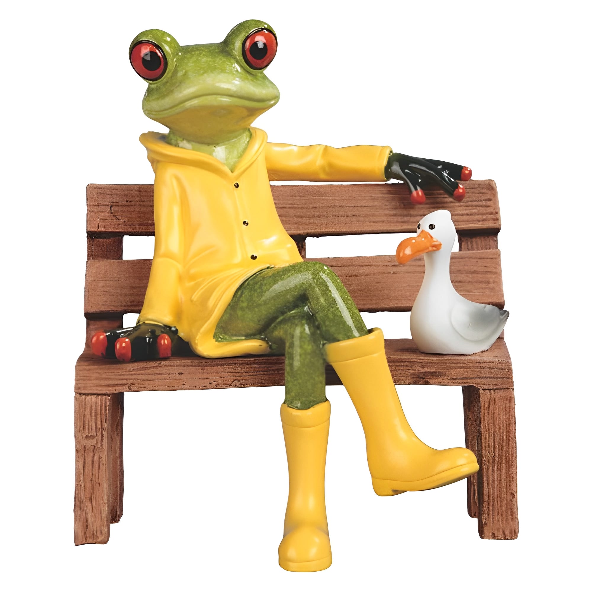FC Design - 5.25"H Frog in RainCoat Figurine Computer Desk Tabletop Decoration - Multi-Color