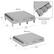Alt View 12. Mind Reader - Monitor Stand, Laptop Riser, Desktop Organizer, Storage Drawer, Office, Plastic, 13.5"L x 13"W x 4"H - Silver.