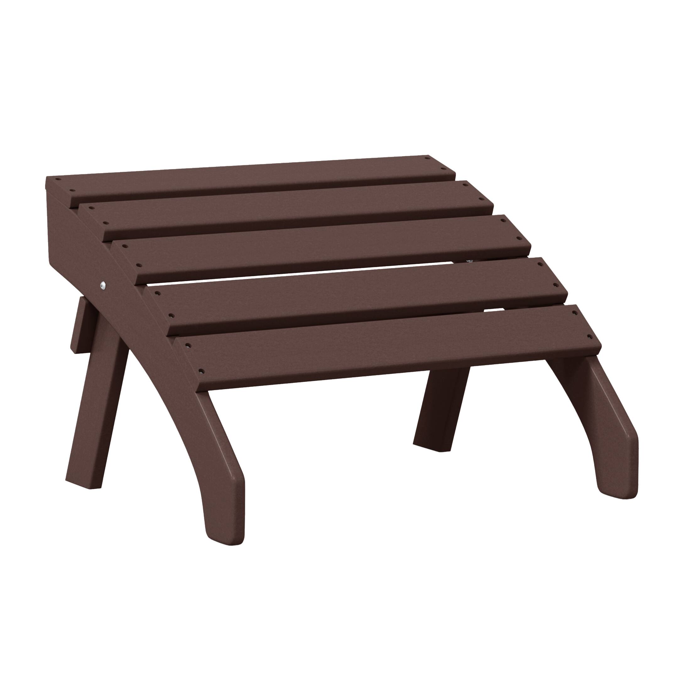 Alt View 2. WestinTrends - WestinTrends Dylan Outdoor Adirondack Chair With Ottoman 2-Piece Set - Dark Brown.