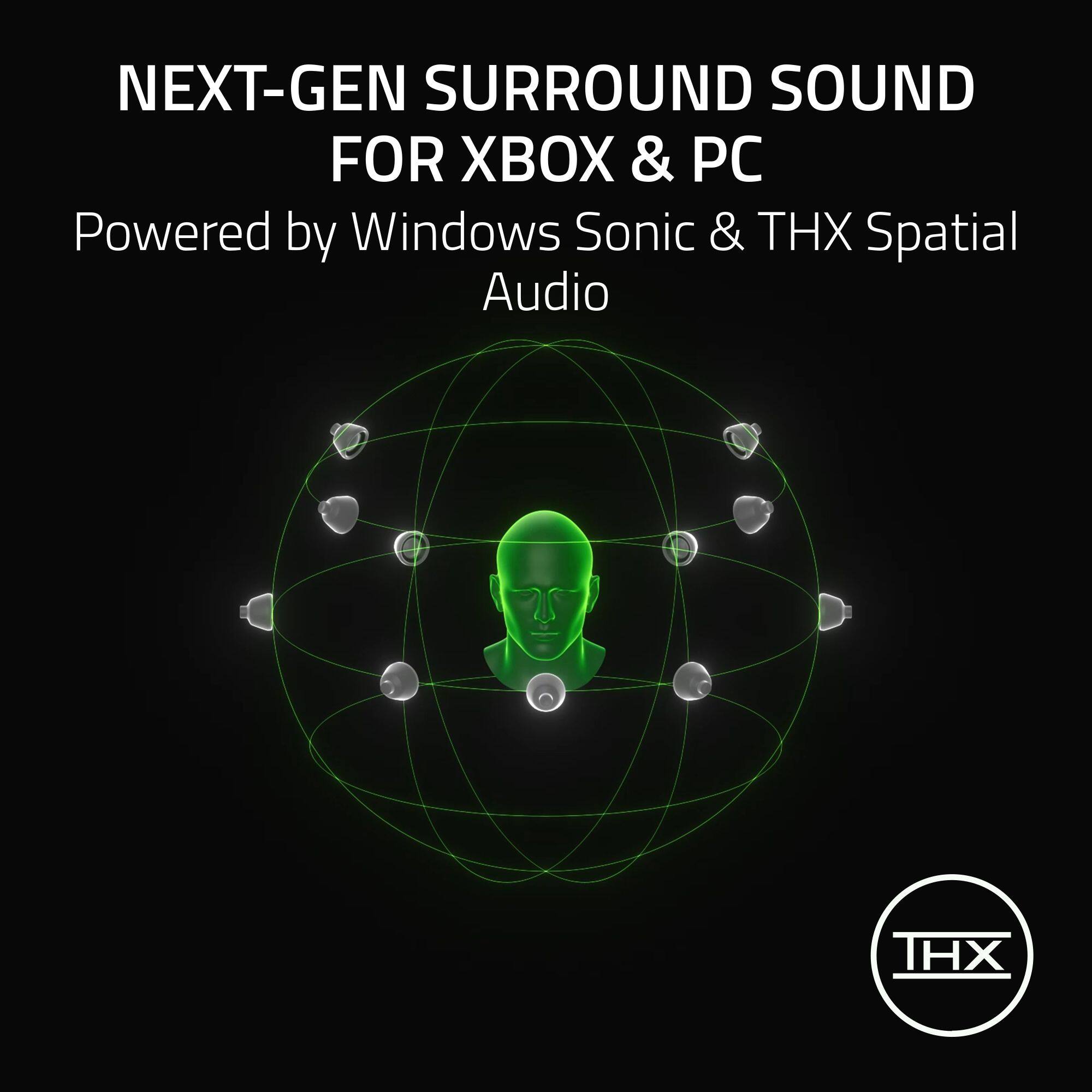 NEXT-GEN SURROUND SOUND FOR XBOX & PC Powered by Windows Sonic & THX Spatial Audio THX