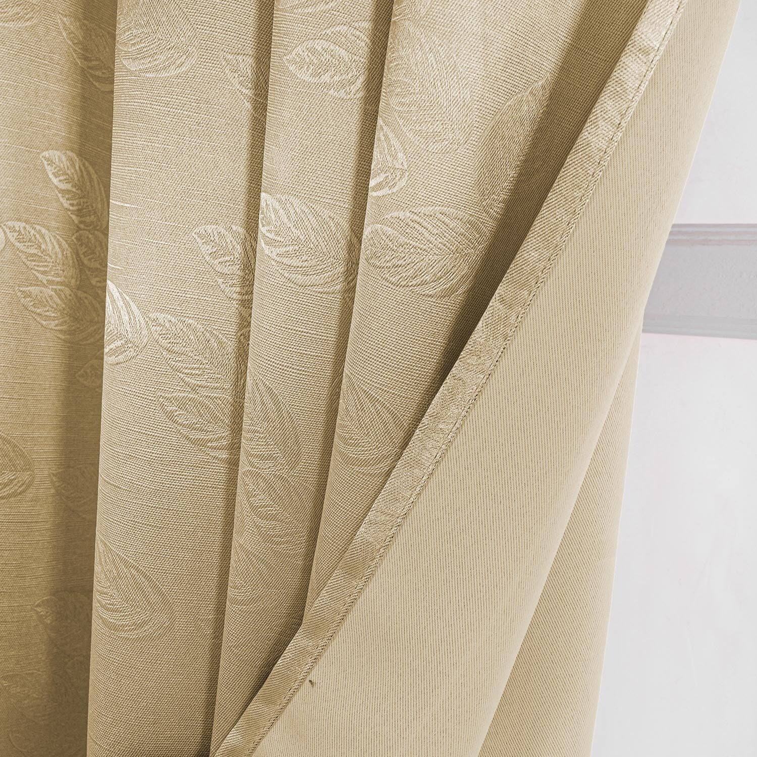 Alt View 1. Olivia Gray - Olivia Gray 100% Polyester 200 GSM Arlo Embossed Blackout Grommet Curtain Panel 54" x 90" Gold - Gold.