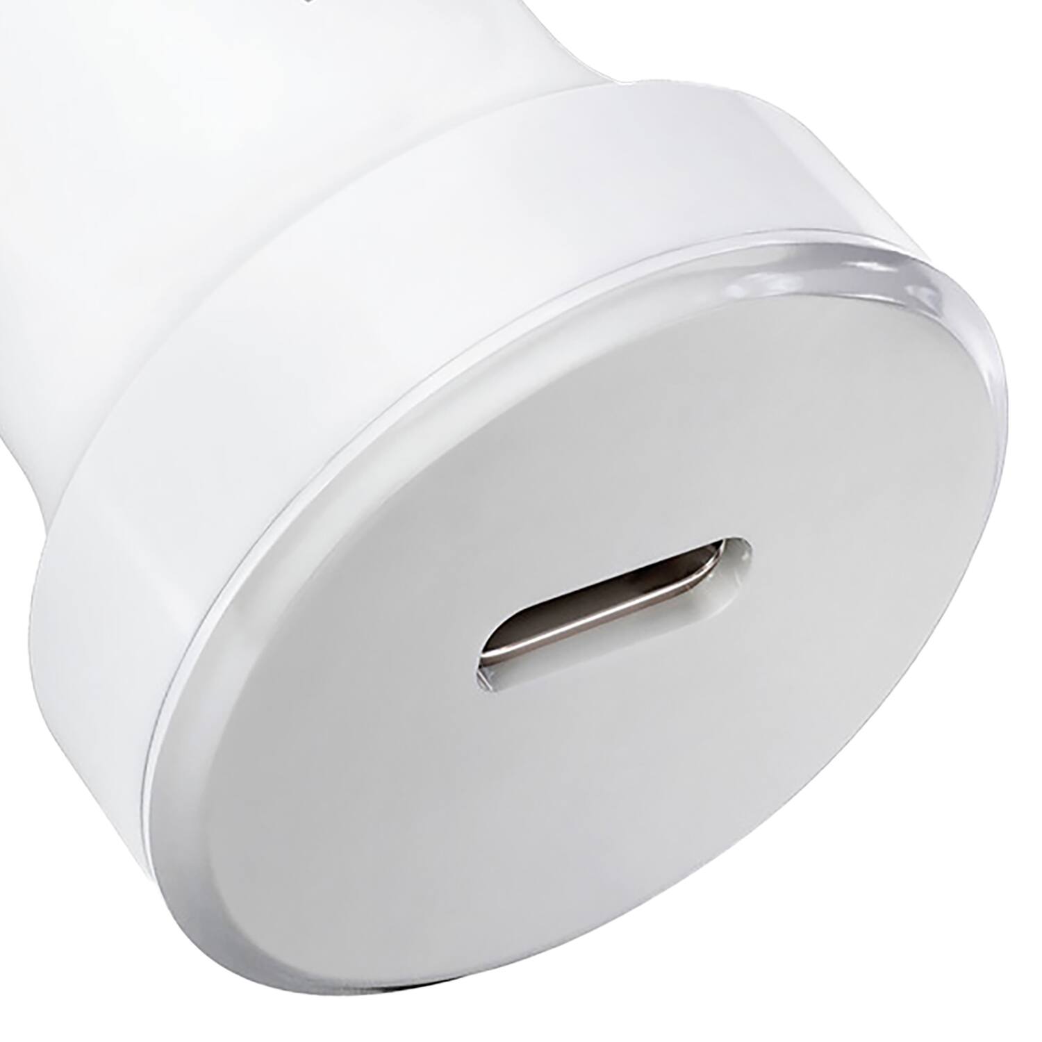 Alt View 1. Cellhelmet - 30-Watt PD Car Charger with 3-Ft USB-C to USB-C Cable - White.