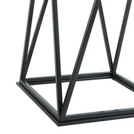 FurniFact - White Marble Top Counter Height Dining Table - White/ Gun Metal