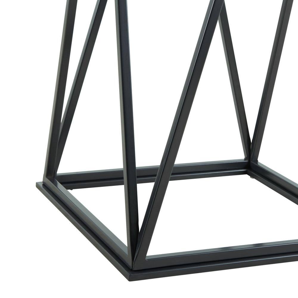 Front. FurniFact - White Marble Top Counter Height Dining Table - White/ Gun Metal.