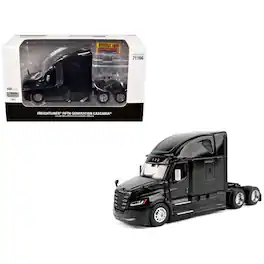 2025 Freightliner Cascadia Gen-5 Sleeper Cab Truck Tractor Night-Shift Black 1/64 Die Cast Model by Diecast Masters