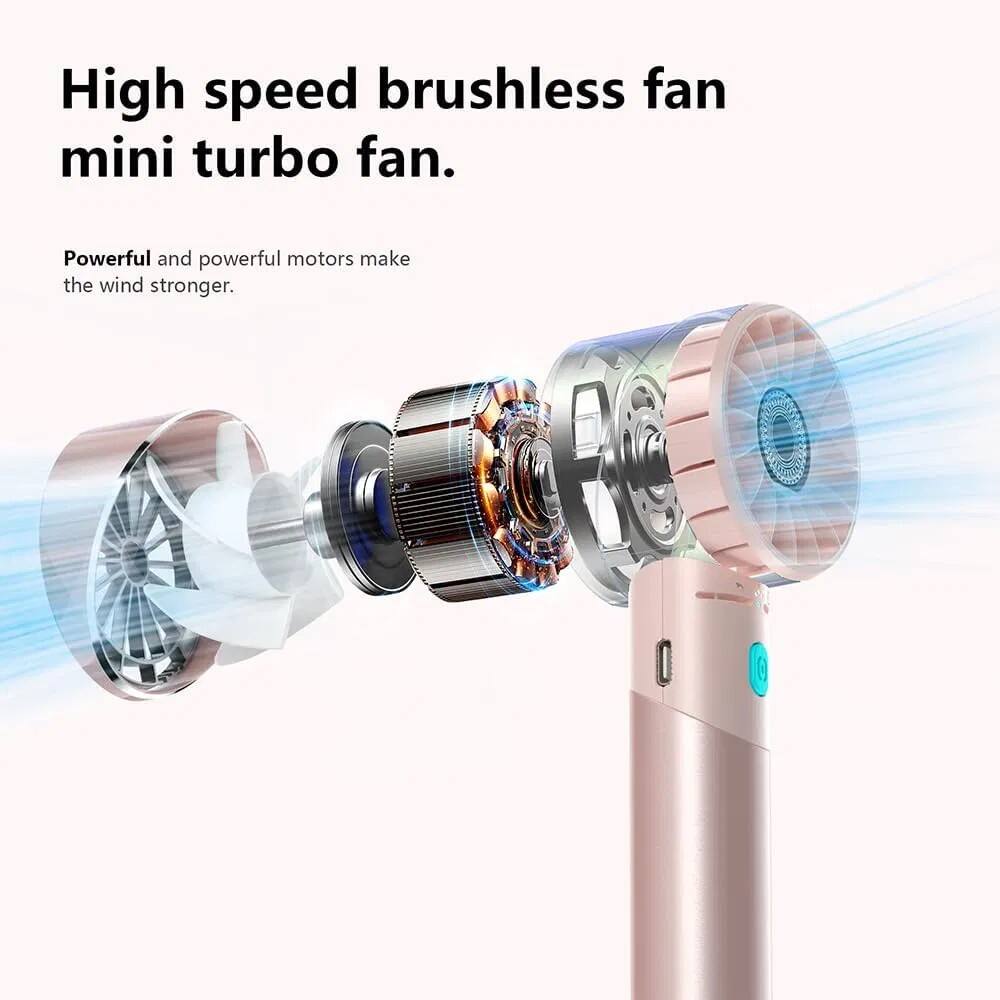 High speed brushless fan mini turbo fan.  
Powerful and powerful motors make the wind stronger.