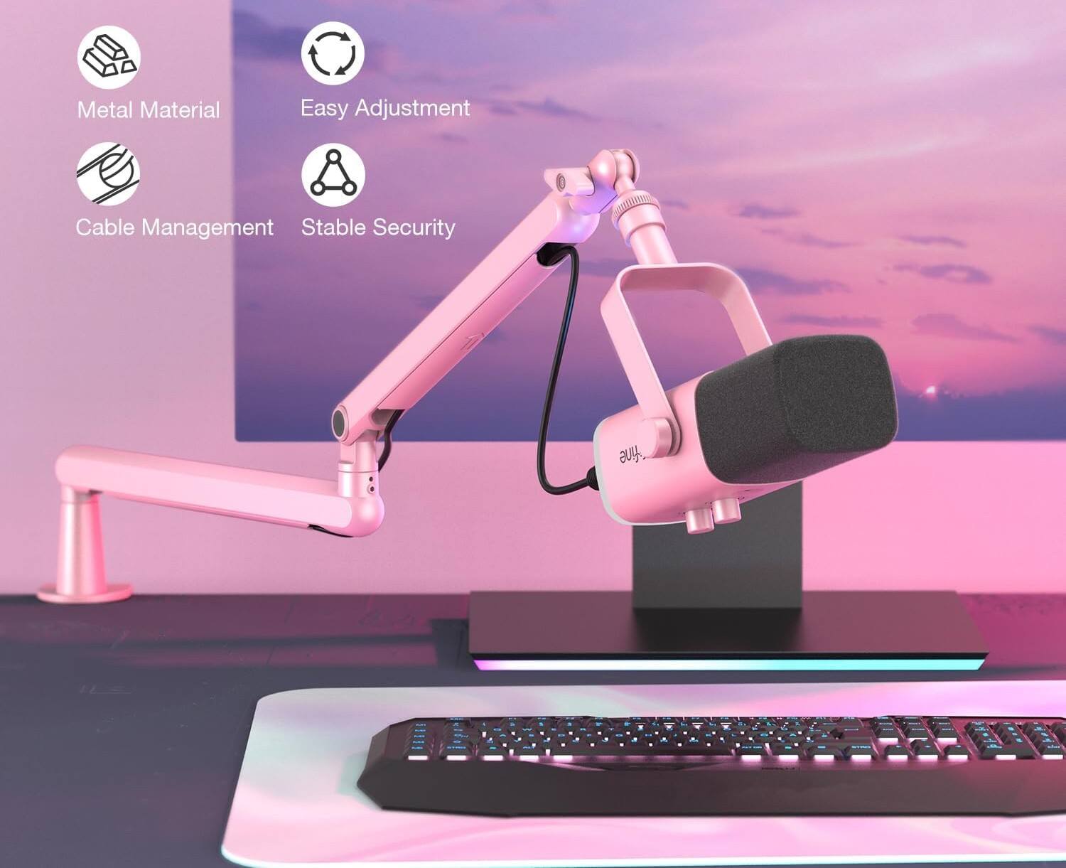 Metal Material  
Easy Adjustment  
Cable Management  
Stable Security