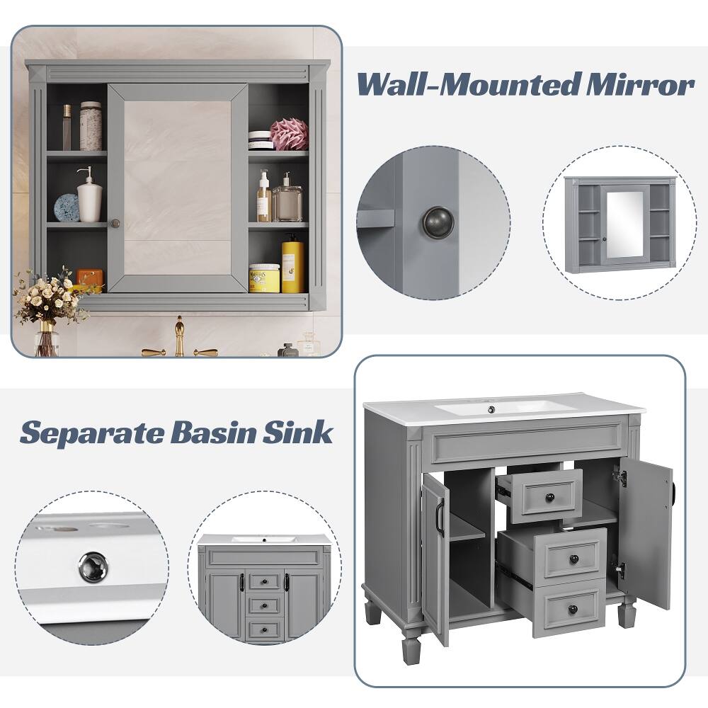 Wall-Mounted Mirror

Separate Basin Sink