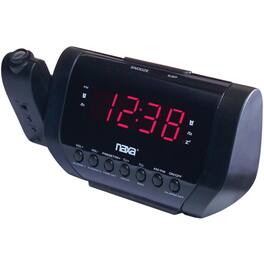 Naxa - Projection Dual Alarm Clock - Black