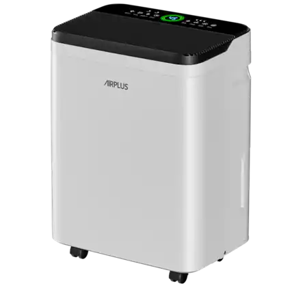Front. Airplus - 50 pt. 4,500 sq.ft. Dehumidifier with Drain Hose and Bucket in White for Basement - White.