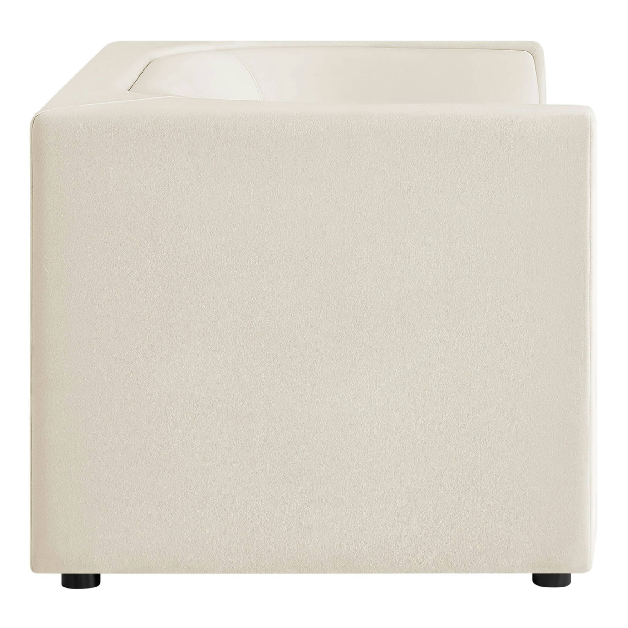Back. Modway - Hilda 67" Curved Back Performance Velvet Loveseat by Modway - Alabaster.
