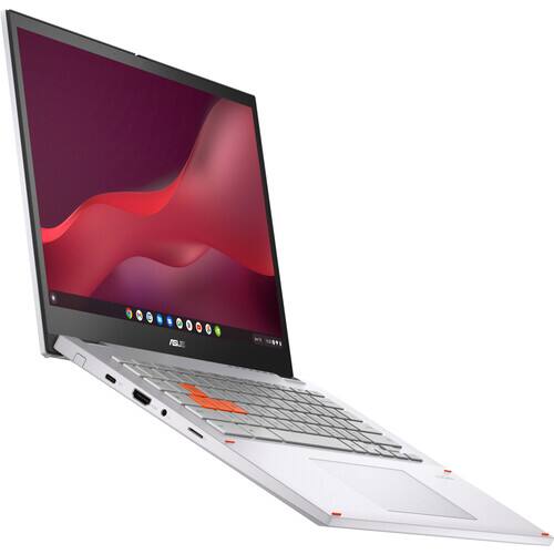 Alt View 2. ASUS - Chromebook Vibe CX34 Flip 14" WUXGA Touch Intel Core i5-1235U 1.3 GHz up to 4.4 GHz 8GB RAM 256GB SSD ChromeOS - White.