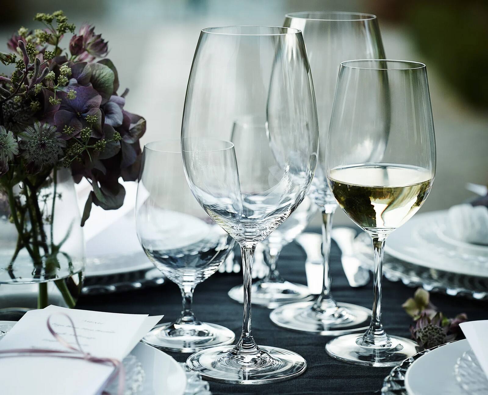 Alt View 4. Riedel - Vinum Sauvignon Blanc 2 Piece Wine Glass Set with Polishing Cloth - Clear.