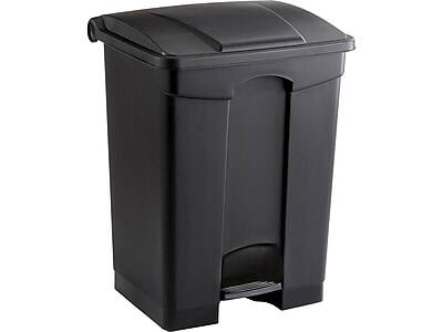 Alt View 1. Safco - Safco Indoor Step Trash Can, Black Plastic, 17 Gal. (9922BL) - Black.