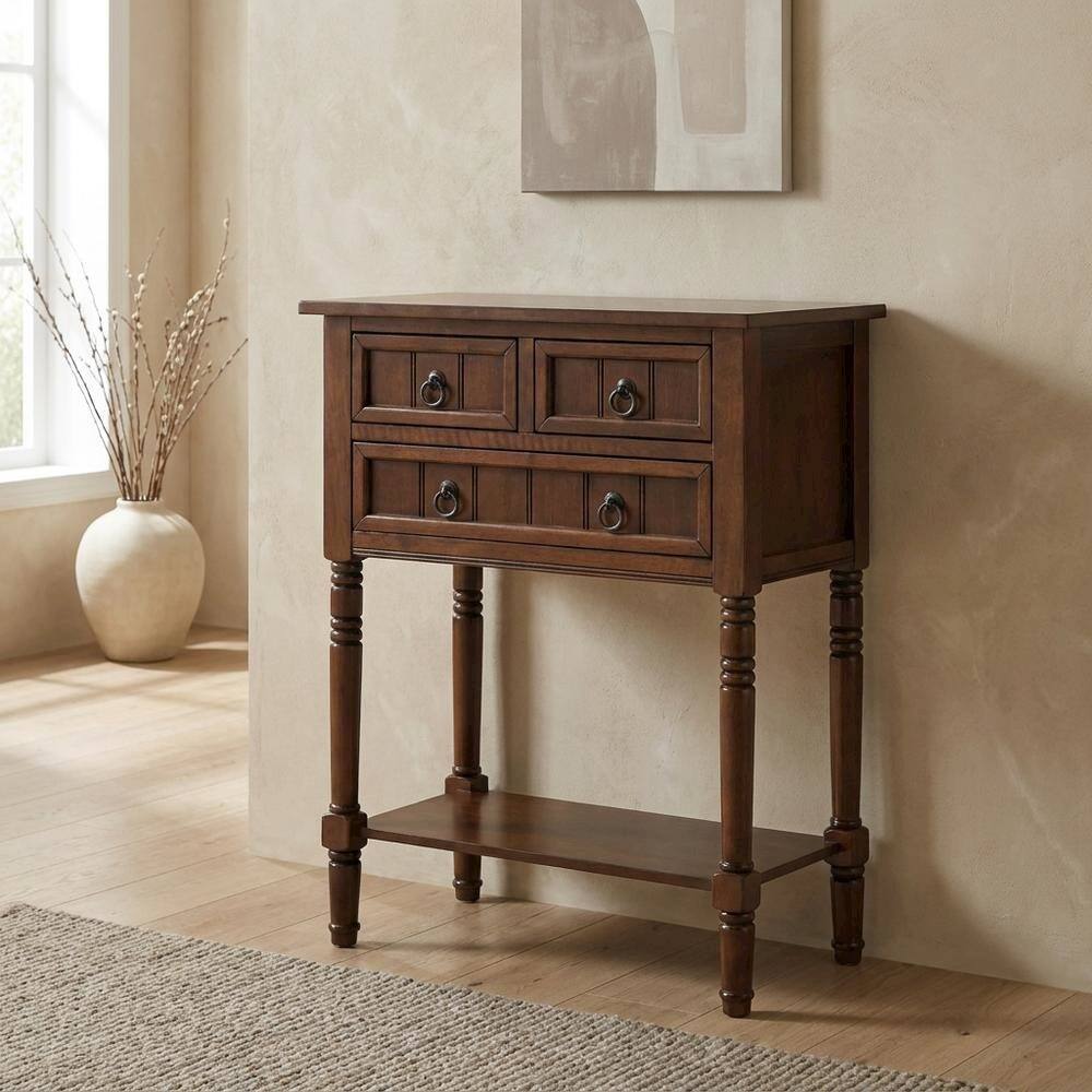 Alt View 2. FurniFact - Entryway Hall Table, Espresso - Espresso.