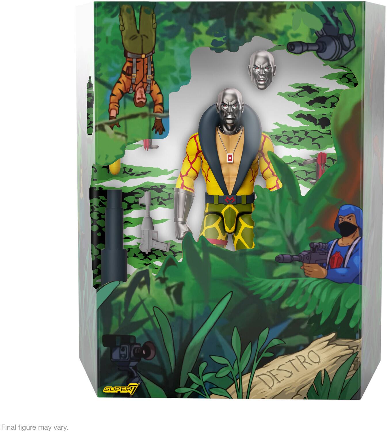 The corrected text is: "SUPER DESTRO Final figure may vary."