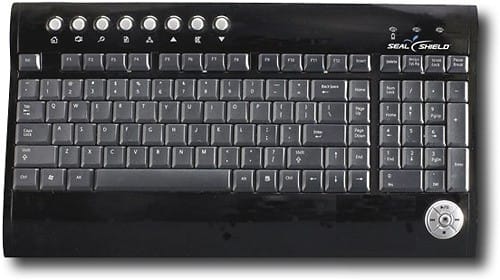 Front Standard. Seal Shield - Silver Surf Wireless Keyboard - Black.