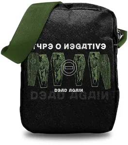 PopMarket - Type O Negative - Rocksax - Type O Negative - Dead Again - Crossbody Bag with Stash Pockets (Black) - Multicolor