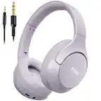 Front. TOZO - TOZO HT3 AI Translation Wire/Wireless Noise Cancelling Over Ear Headphone, 90H, Bluetooth 6.0, Hi-Res, APP, Foldable - Purple.