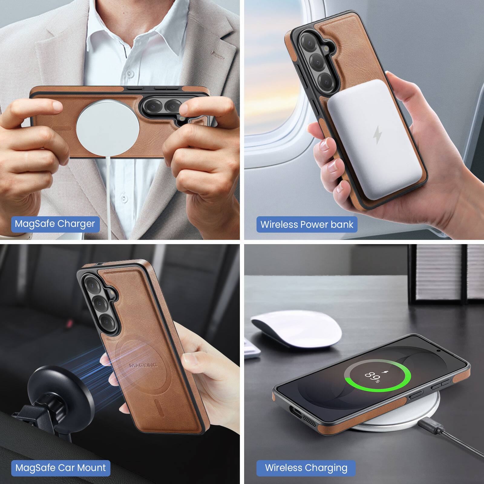 MagSafe Charger  
Wireless Power bank  
MagSafe Car Mount  
Wireless Charging