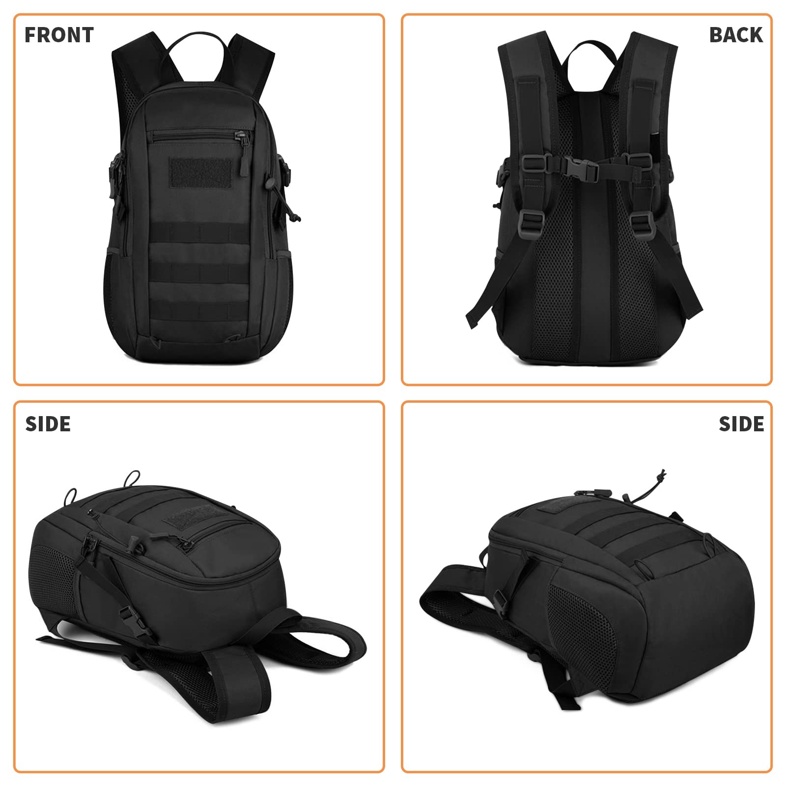 Pacoar Cade 10l/20l Mini Daypack Molle Backpack Rucksack Gear Assault ...