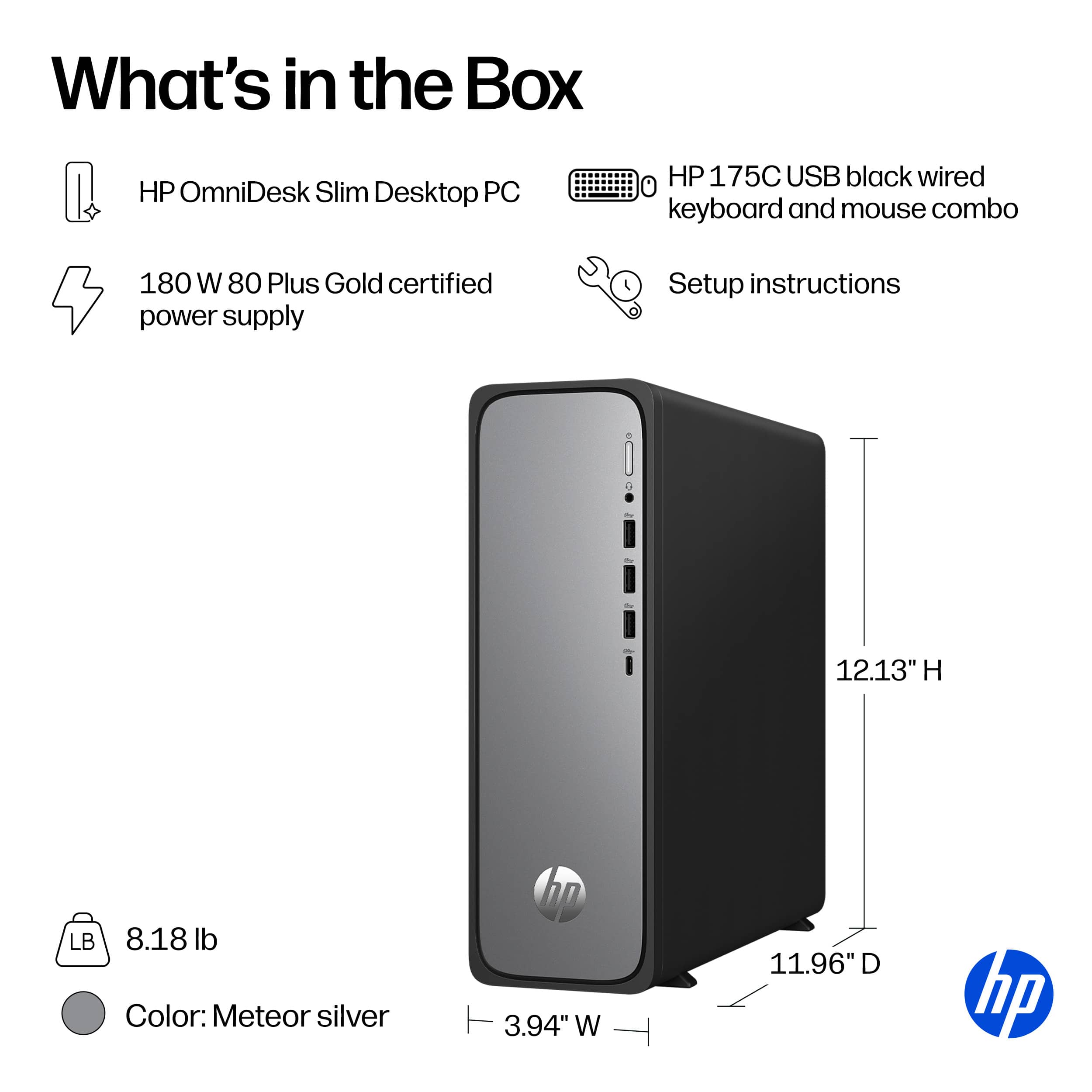 HP OmniDesk Slim Desktop AMD Ryzen 7 7445HS 8GB DDR5 Memory 512GB