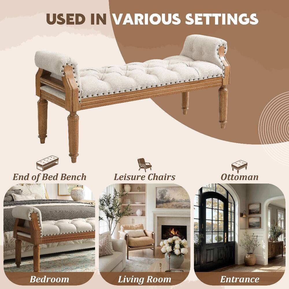 USED IN VARIOUS SETTINGS

- End of Bed Bench
- Leisure Chairs
- Ottoman

Bedroom
Living Room
Entrance