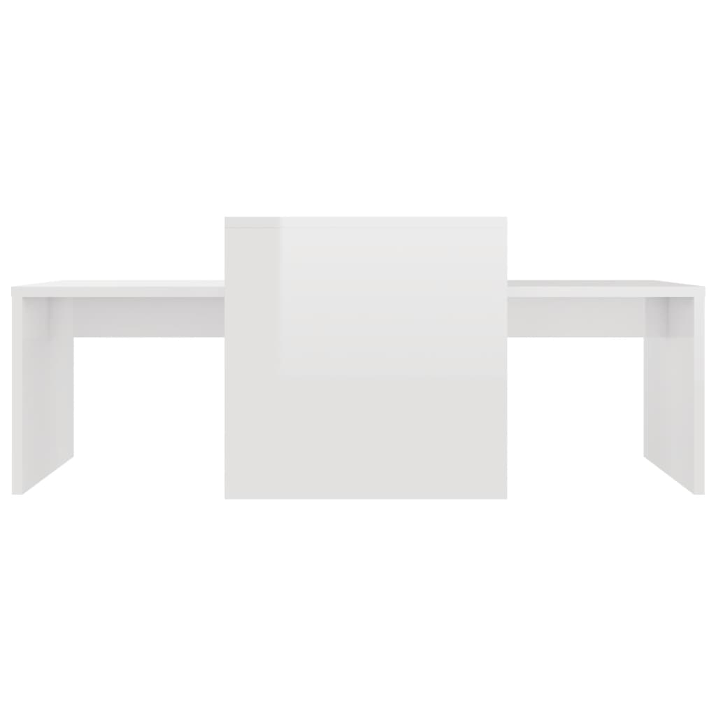 Alt View 3. Boyel Living - 18.9 x 39.4 x 15.7 in. Table High-Gloss White Engineered Wood Medium Stackable Coffee Table - White.