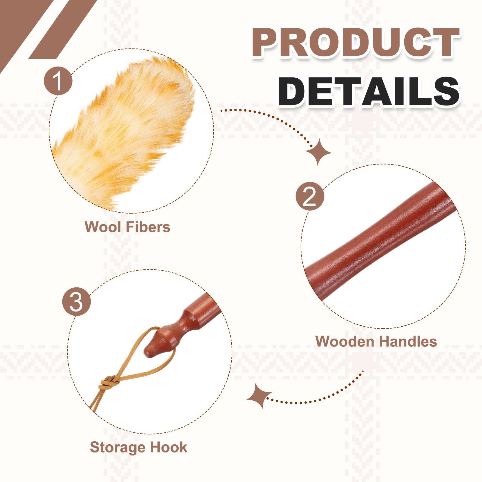1. PRODUCT DETAILS
2. Wool Fibers
3. Wooden Handles
4. Storage Hook