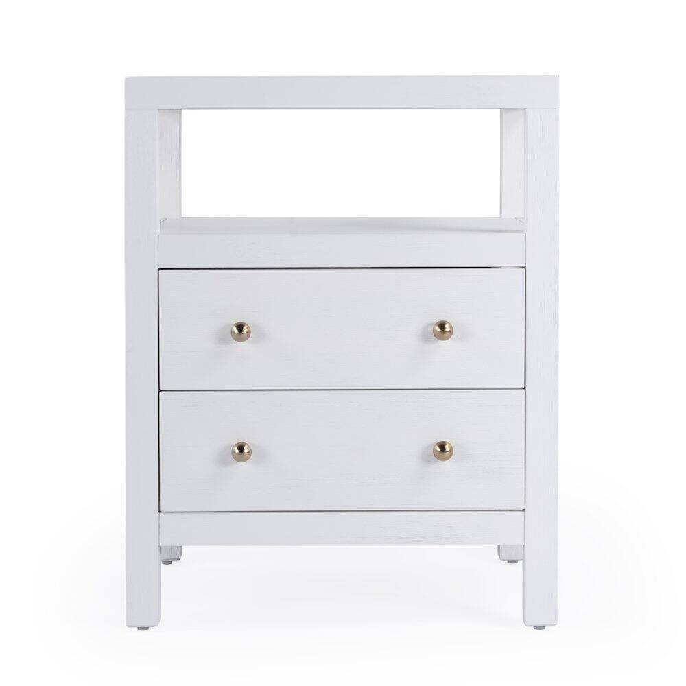 Left. Butler Specialty - Nora 2-Drawer Nightstand - White.