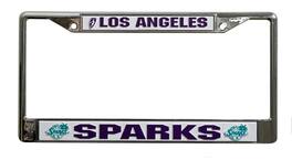 Rico Industries - Los Angeles Sparks Womens - 12" x 6" Standard Size - Chrome Metal License Plate Frame - Multi