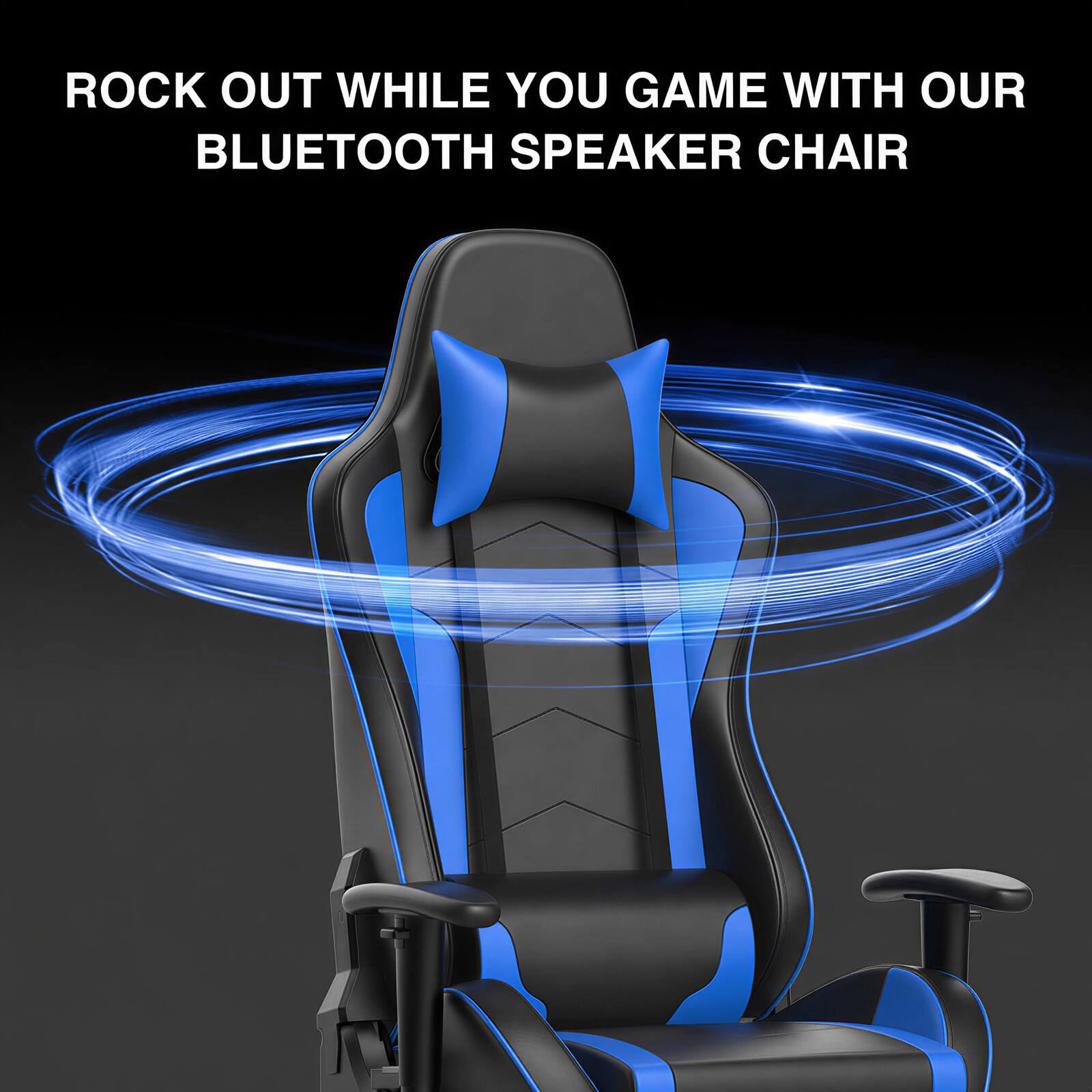 ROCK OUT WHILE YOU GAME WITH OUR BLUETOOTH SPEAKER CHAIR