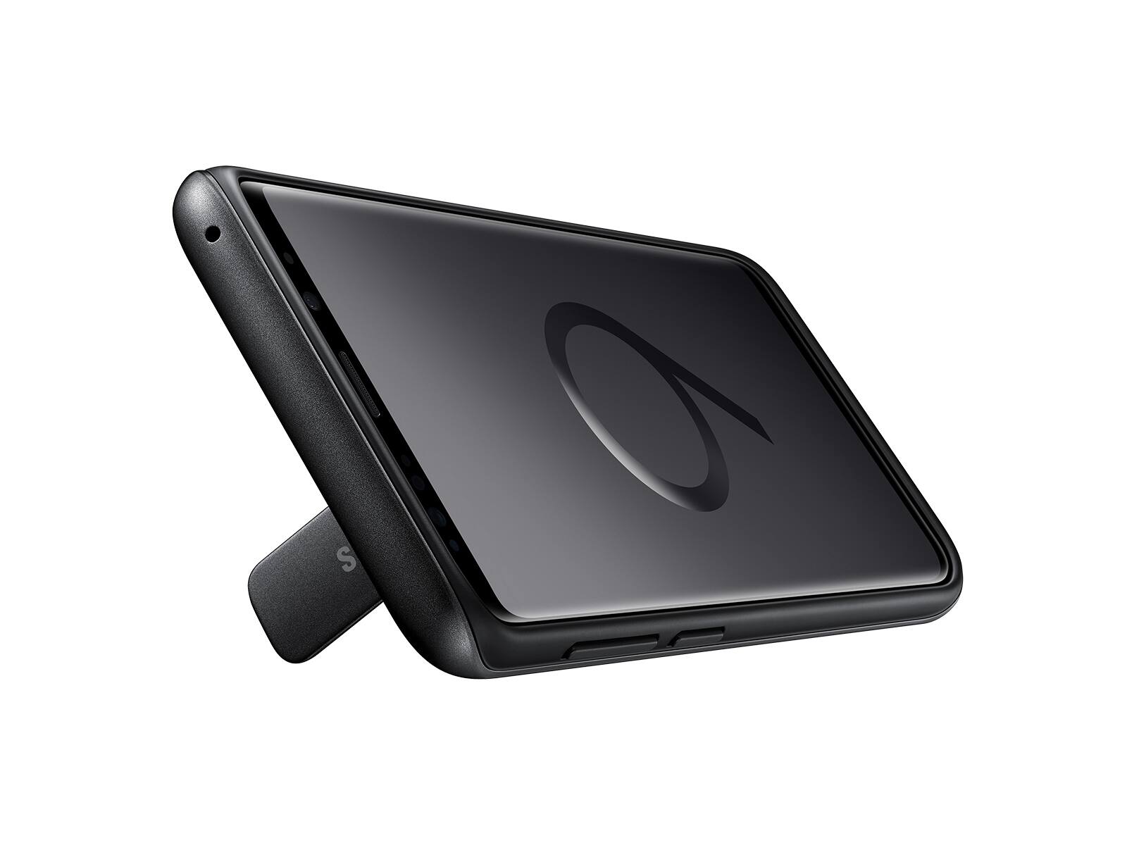 Alt View 1. Samsung - Official Samsung Galaxy S9 Plus Protective Stand Cover Case - Black - Black.