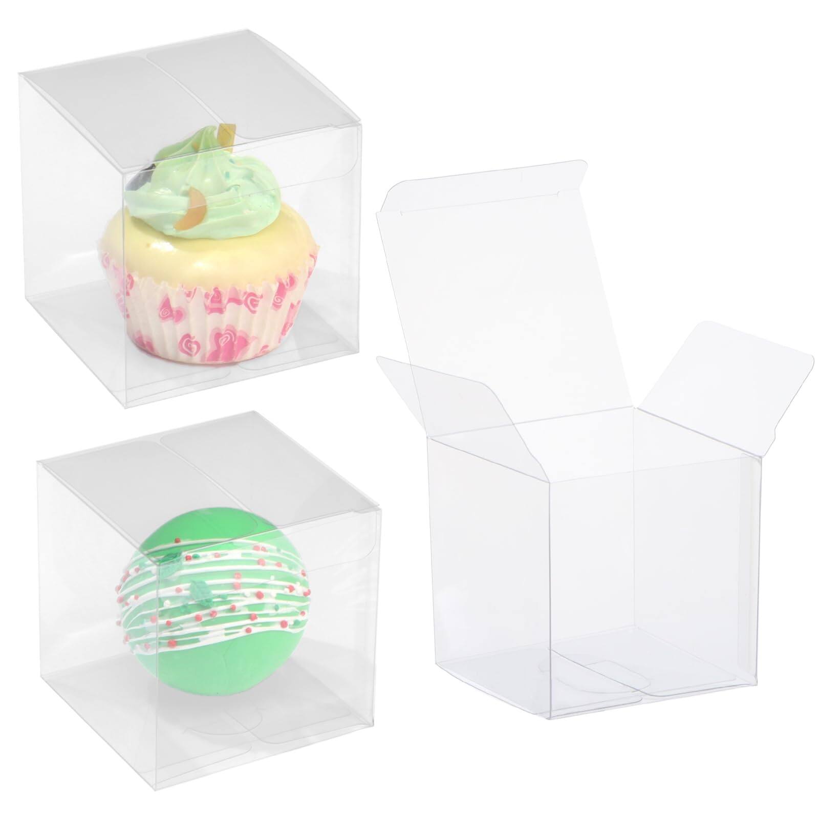 Alt View 1. Paradigms Interiors - Inch Clear Hot Chocolate Bomb Boxes - Christmas & Birthday Gift - 2"x2"x2"-100.
