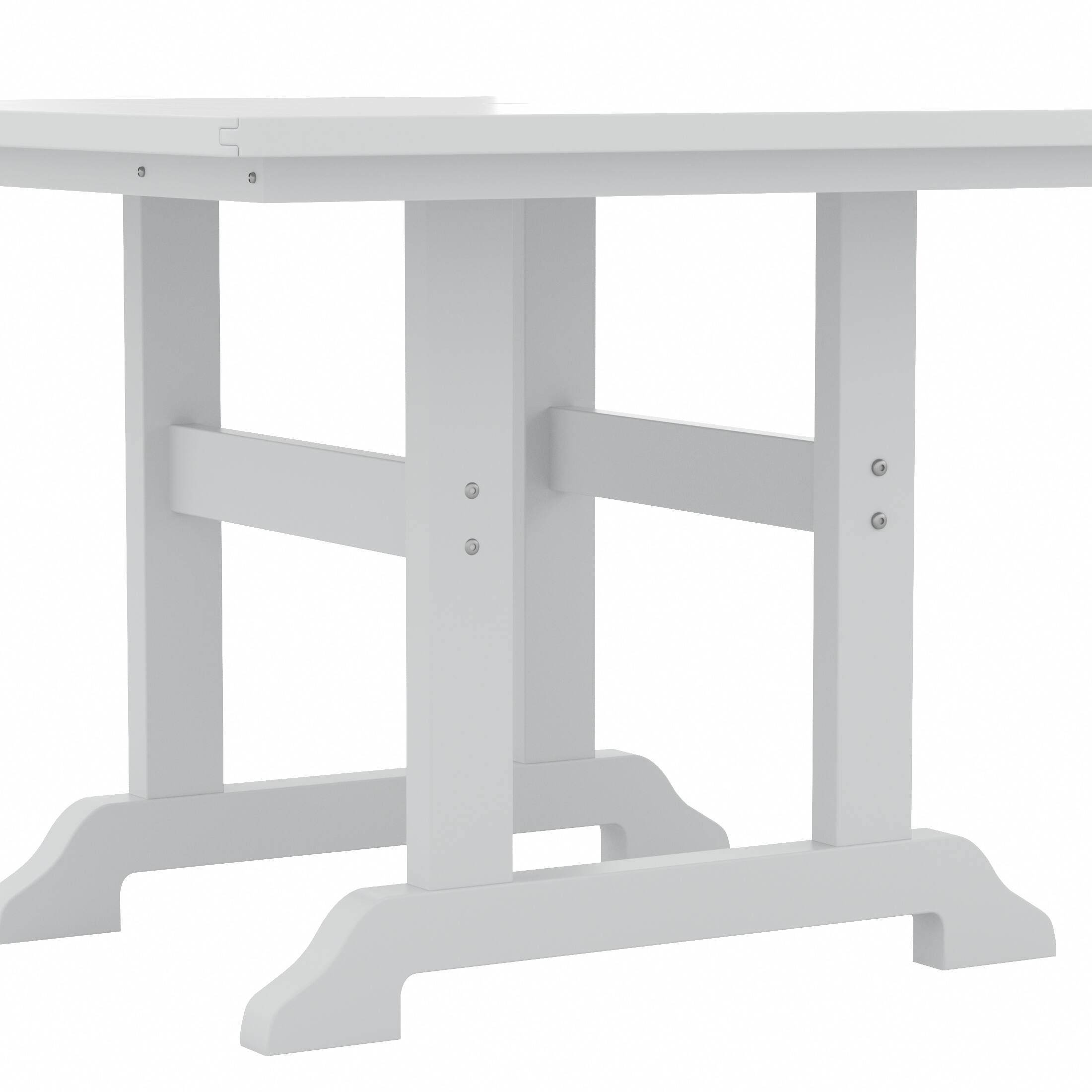 Alt View 6. WestinTrends - WestinTrends Malibu 43" Outdoor Patio Square Dining Table - White.