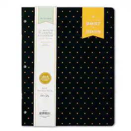 Blue Sky - 2027 24-Month Monthly Planner Calendar, 8.5"x11", Swiss Dot Black