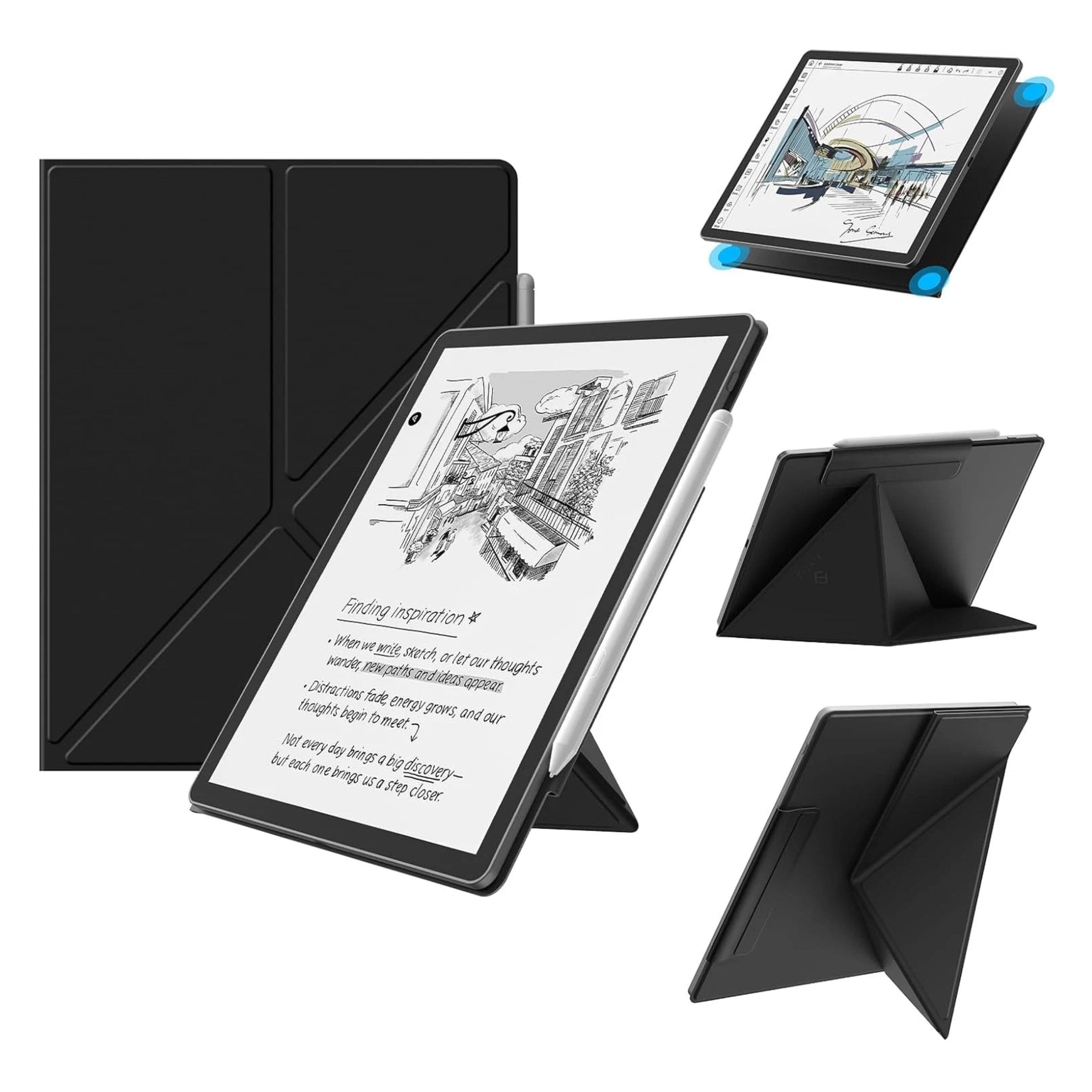 Kitcheniva - Multi-Viewing Origami Stand Case For 11" Kindle Scribe 3rd Gen 2025/Colorsoft 2025 E-Reader - Black