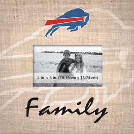 Fan Creations - Buffalo Bills 10'' x 10'' Burlap Pattern Frame - Multicolor