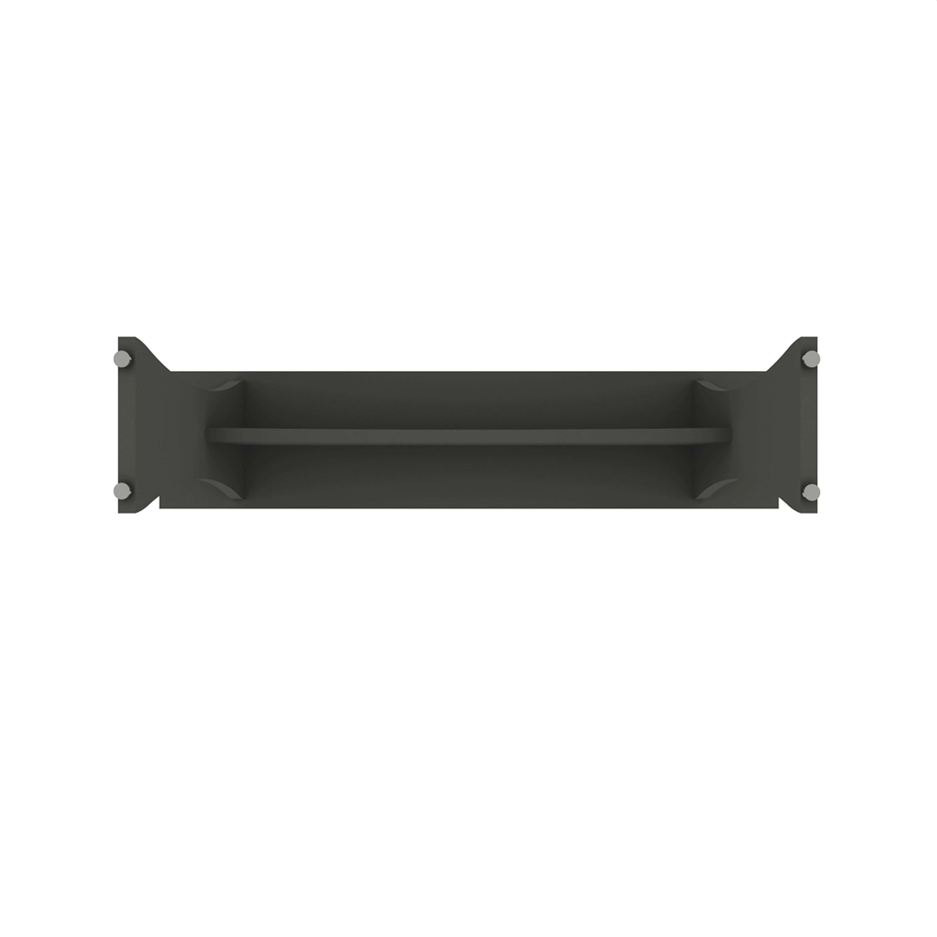 Alt View 3. Manhattan Comfort - Coney Mid-Century Modern Dining Bench - Set of 2 - Charcoal Gray.