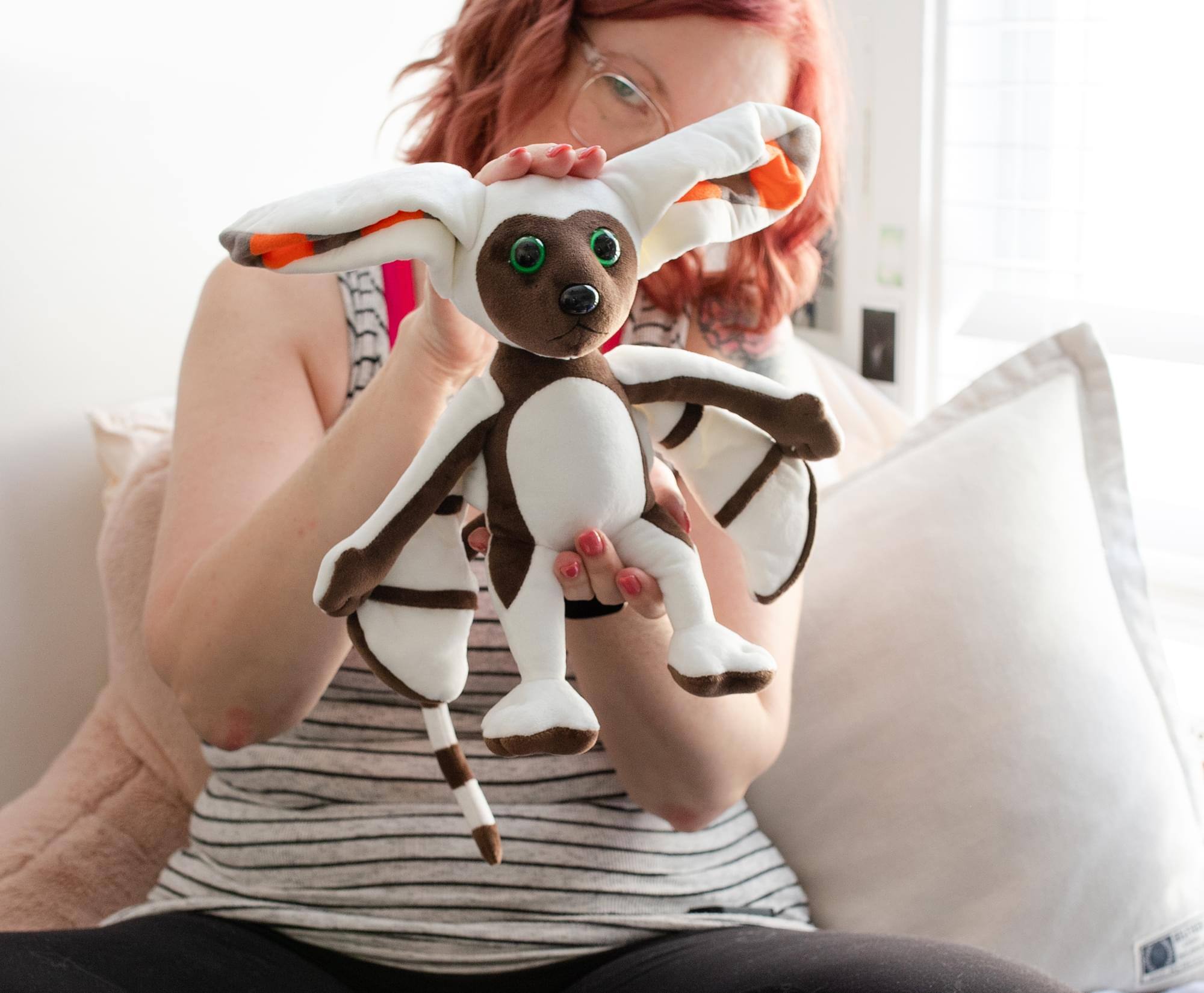 Alt View 3. Nickelodeon - Avatar: The Last Airbender 13-Inch Character Plush Toy | Momo - White.